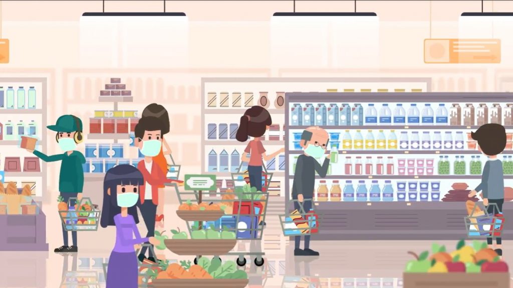 Desain Ilustrasi supermarket